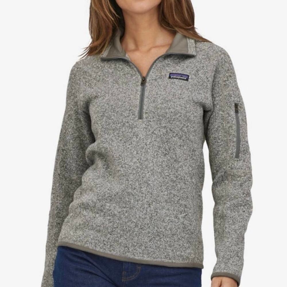 Patagonia Better Sweater Quarter Zip Pullover Fleece in Gray Size Small